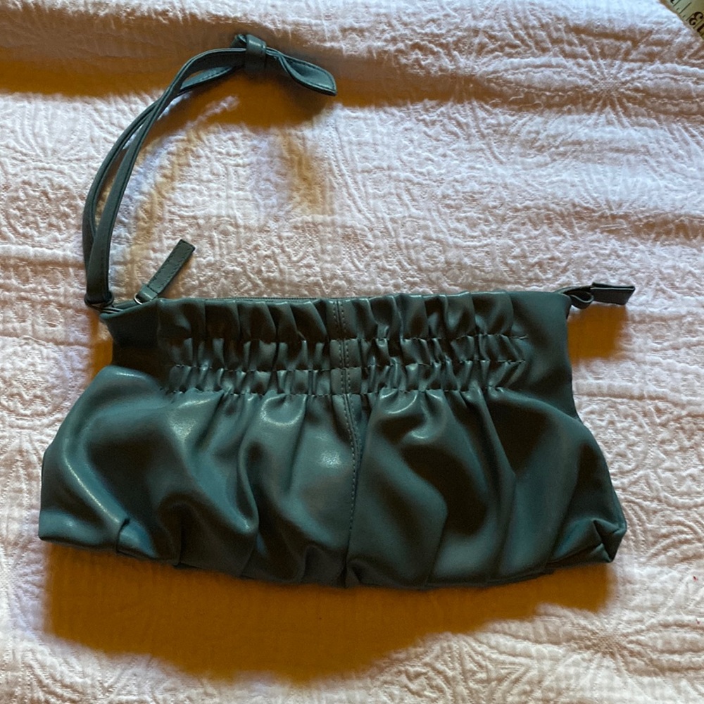 Teal leather handbag Victoria’s Secret